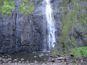 Another view Mountain Waterfall Tahiti 