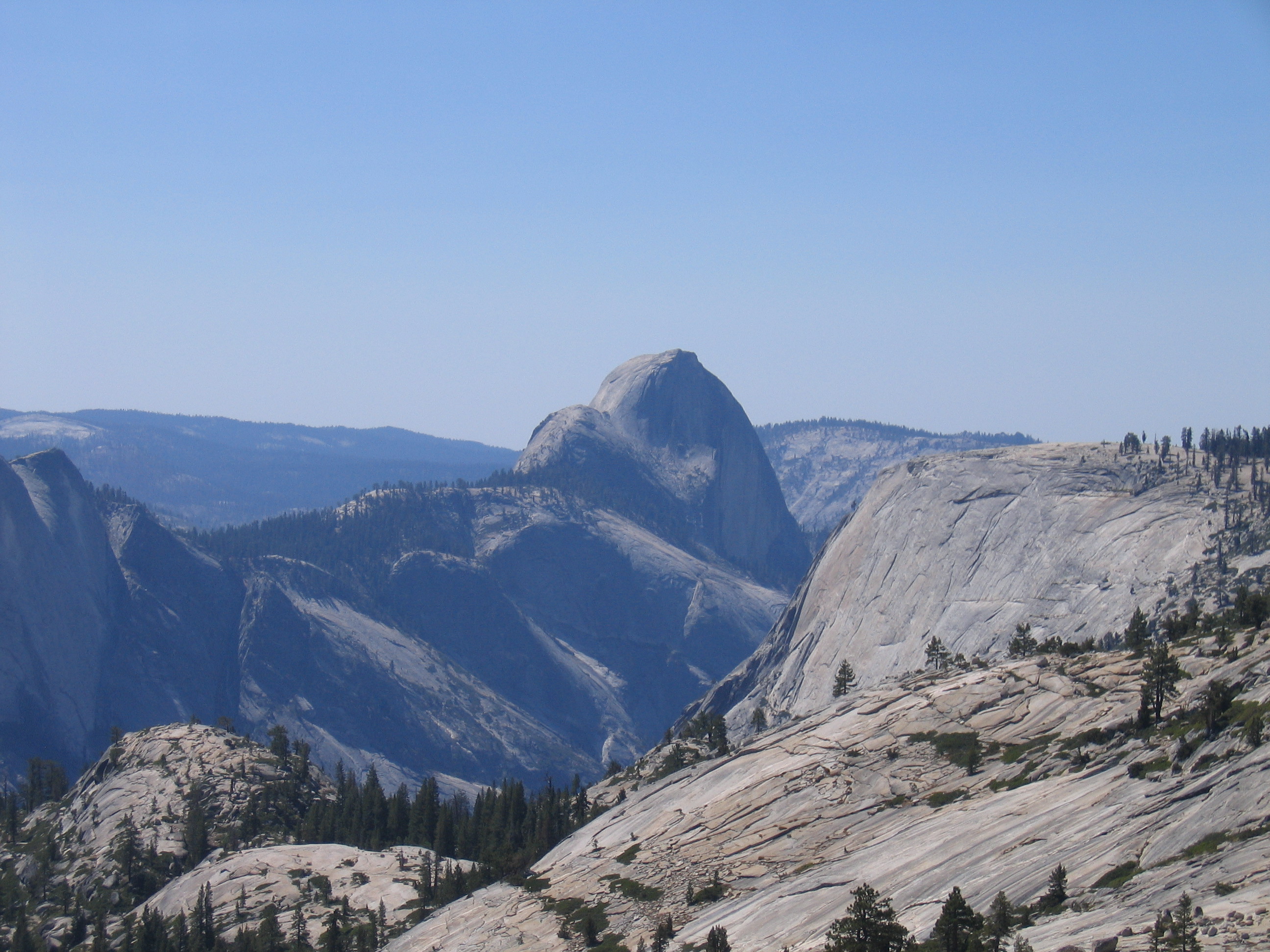 Yosemite's Half Dome viewed from a distance.