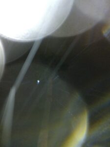 Abstract light and shadow with circular patterns.
