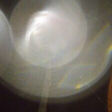 Streetlight with circular light halo effect.