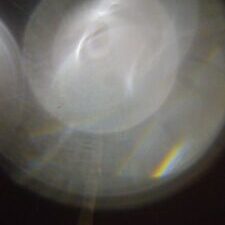 Blurred light circles with faint rainbow.