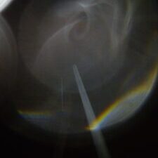 Abstract light and shadow with rainbow effect.