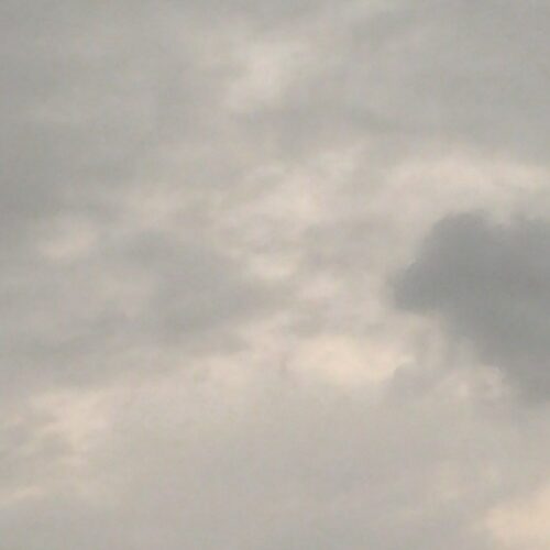 Overcast sky with grey clouds.