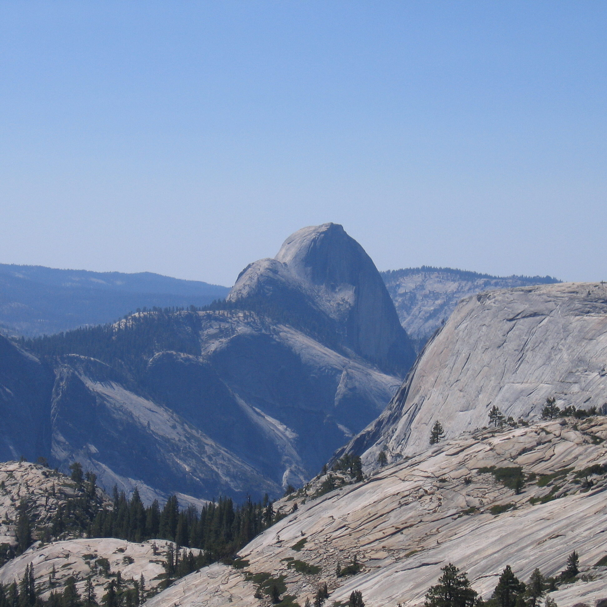 Yosemite's Half Dome viewed from a distance.