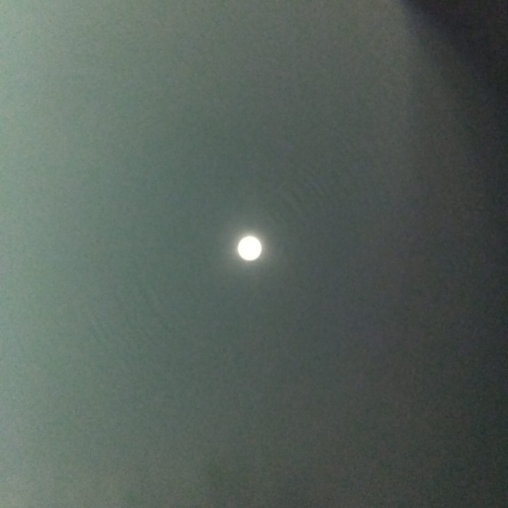 Bright moon in a dark night sky.
